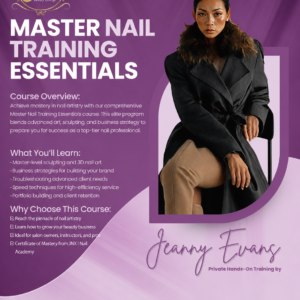 Nail Training Essentials Complete Master Course $2495 (3 days)