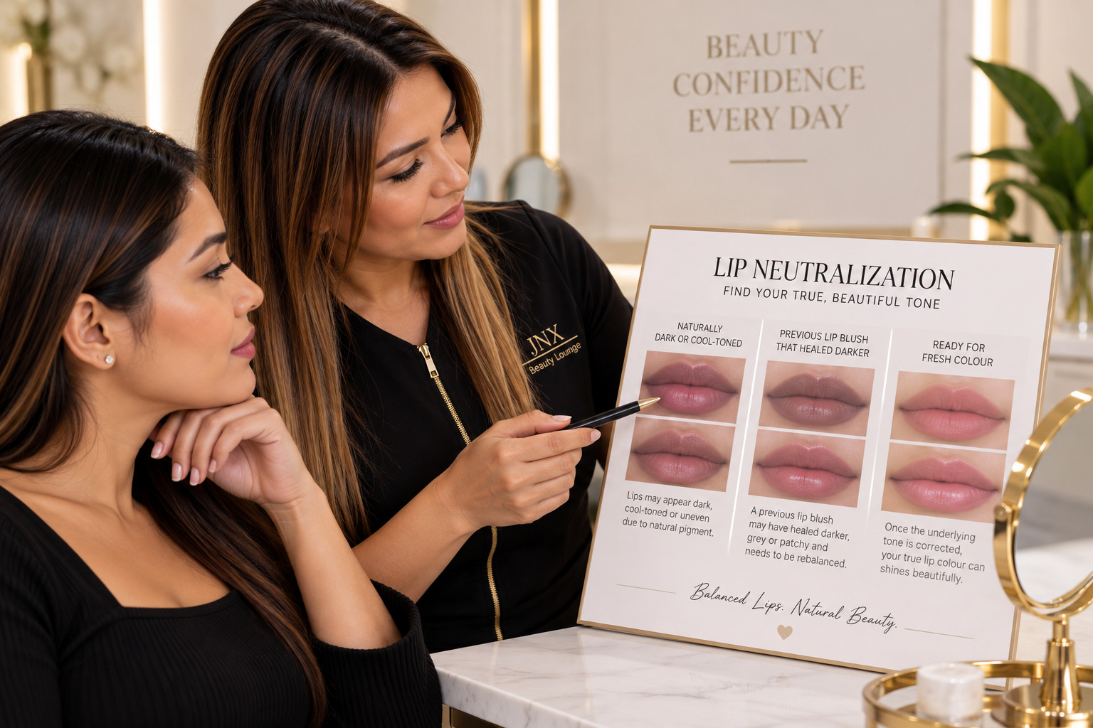 Book lip neutralization at JNX Beauty Lounge, Valencia
